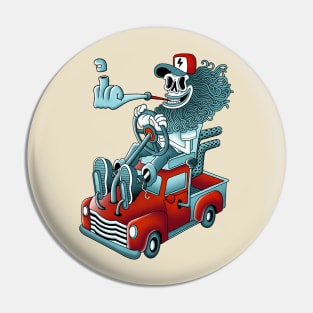 Cranium Trucker Pin