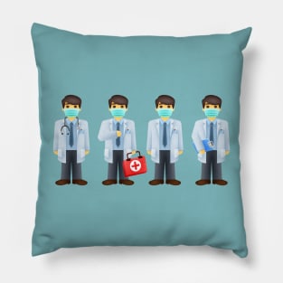 Doctors wearing medical masks Pillow