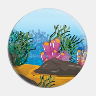 Coral Ocean Pin