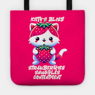 kitty bliss strawberry Tote