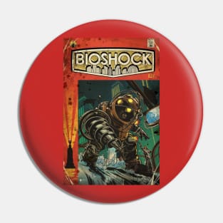 Bioshock Big Daddy Comic poster Pin