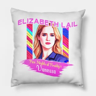 five nights at freddy's movie 2023 Elizabeth Lail as Vanessa graphic design Pillow