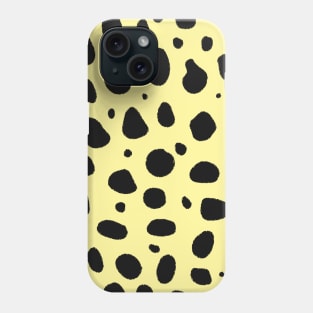 Light Yellow and Black Cheetah Print Animal Print Phone Case