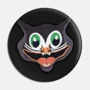 Felt Look Vintage Halloween Cat Face | Cherie's Art(c)2021 Pin