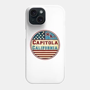 Surfing Capitola California Ocean Surf Palms Surfer Phone Case