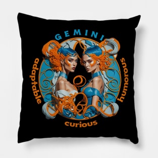 Design for Gemini with Funny Quotation_5 Pillow