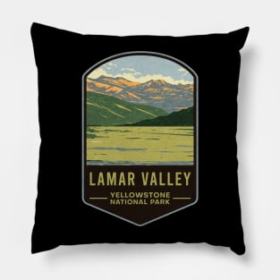 Lamar Valley Yellowstone National Park Pillow