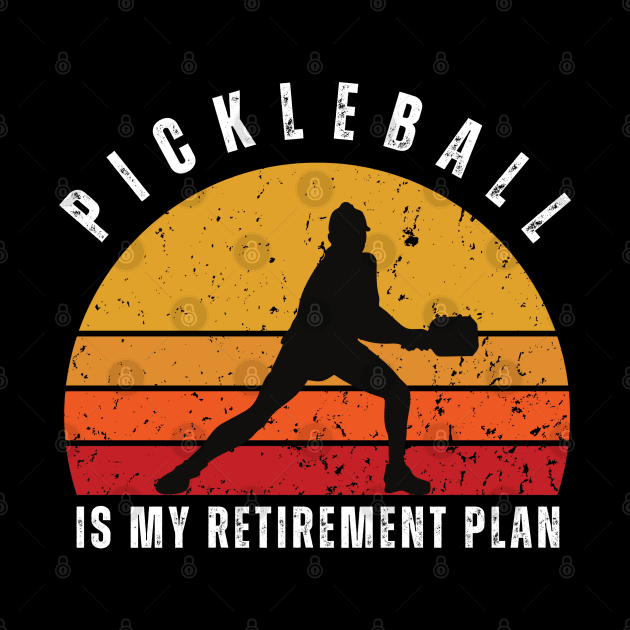 Retro Sunset Pickleball is My Retirement by Sizukikunaiki