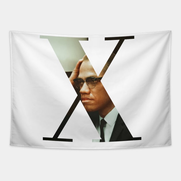 Malcolm X Tapestry by Juliet & Gin