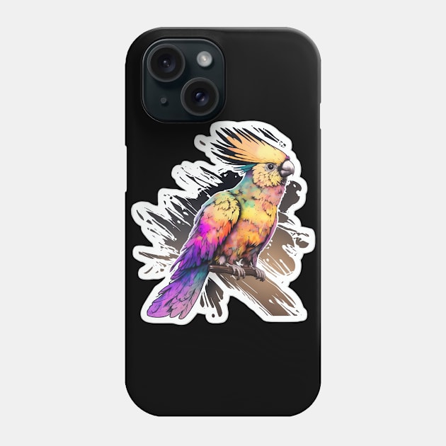 Vibrant Colorful Parrot - Cute Birb Phone Case by Allifreyr@gmail.com