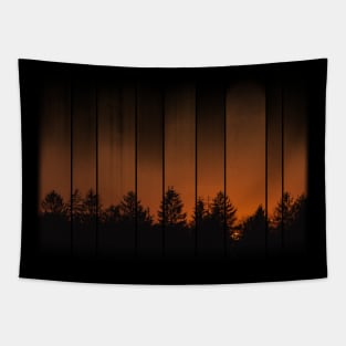 Trees Are The Cure - Sunset Silhouette Tapestry