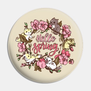 Hello Spring! (cats) Pin