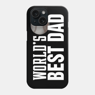 Simple World's Best Dad Typography Baseball Phone Case