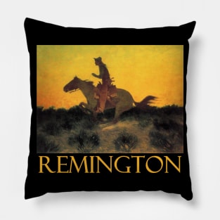 Against the Sunset (1906) by Frederic Remington Pillow