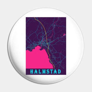 Halmstad Neon City Map Pin