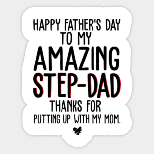Amazing Step Dad Stickers Teepublic