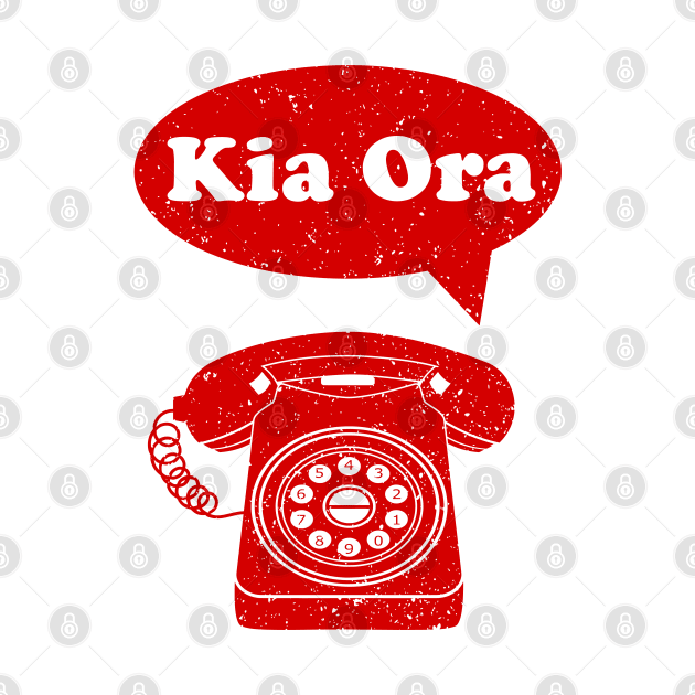 Kia Ora Maori Language retro phone by mailboxdisco