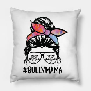 American bully mom messy bun Pillow