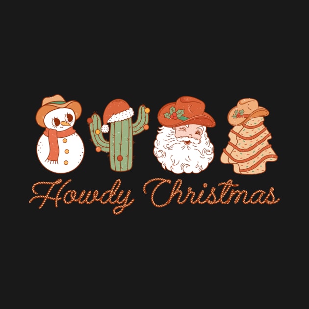 Howdy Christmas Santa Xmas Desert Snowman Holidays by ThatVibe