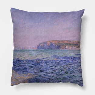 Shadows on the Sea. The Cliffs at Pourville by Claude Monet Pillow