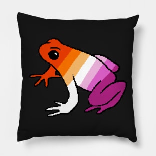 Pixel Lesbian Frog Pillow