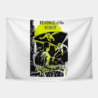 Revenge of the Robot Fantastic Popart Fantasy Comic Scifi Old Vintage Tapestry