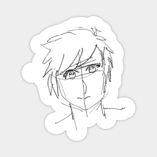 Anime Guy Sketch Magnet