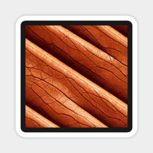 Cracked Brown Imitation leather, natural and ecological leather print #13 Magnet