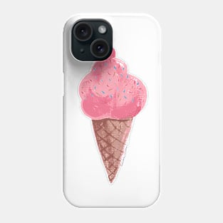 Strawberry Ice Cream with Sprinkles Phone Case