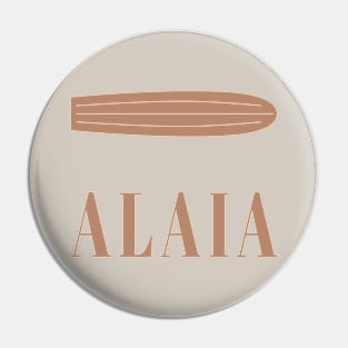 Alaia, Minimalist Surfboard Illustration Pin