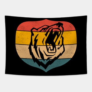 Grizzly Bear Retro Vintage Brownbear Tapestry