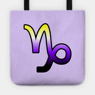 Capricorn Nonbinary Pride Symbol Tote