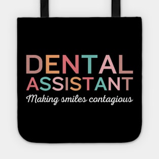 Making smiles contagious Funny Retro Pediatric Dental Assistant Hygienist Office Tote