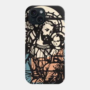 Saint joseph with child jesus Phone Case