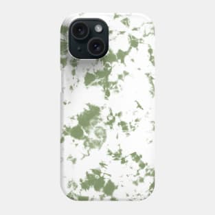 Sage Green and white marble - Tie-Dye Shibori Texture Phone Case