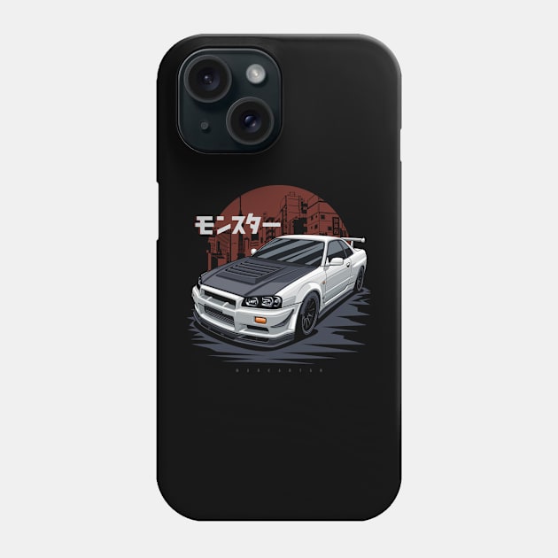 R34 Sky Phone Case by Markaryan