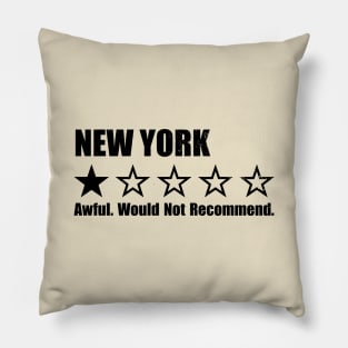 New York One Star Review Pillow