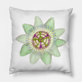 Watercolor Passionflower Pillow