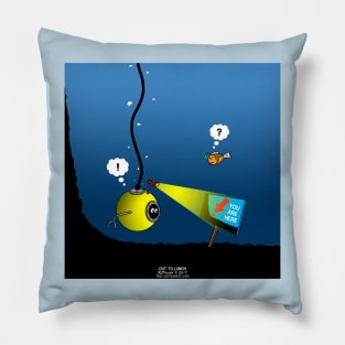 Deep Sea You Are Here Sign Pillow