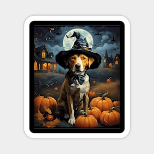 Aesthetic Halloween Pointer Dog Witch Pumpkin Horror Nights Custom Magnet