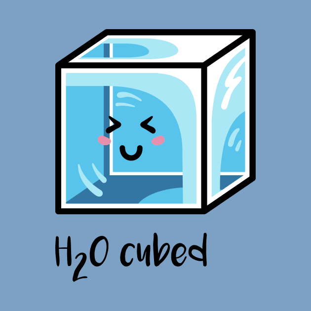 H2O Cubed Ice Block Chemistry Science Joke by freeves