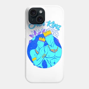 King and Queen Of The Stars - Neon Blue Her King Phone Case