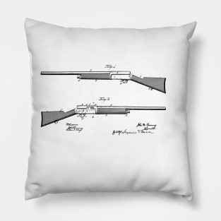 Gun Design vintage patent drawing Pillow