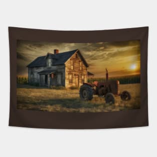 Sunset On The Farm Tapestry