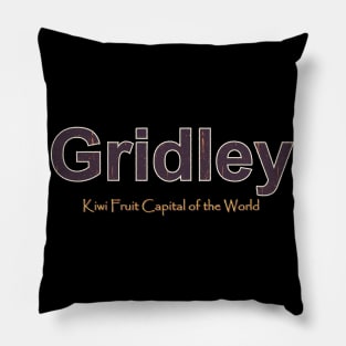 Gridley Grunge Text Pillow