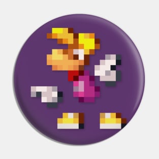 Rayman low-res pixelart Pin