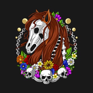 Hippie Horse Skull T-Shirt