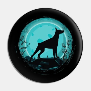 Doberman Dog Retro Style Pin