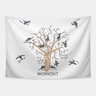 Wordplay - urban crow - Workout Tapestry