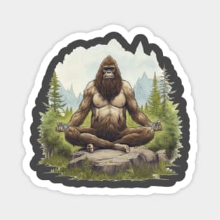 Bigfoot Yoga Magnet
